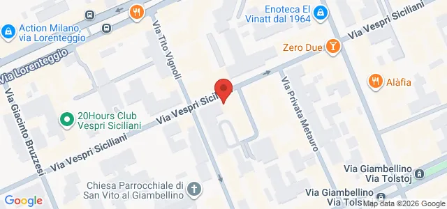 Via Vespri Siciliani, 33, 20146 Milano MI